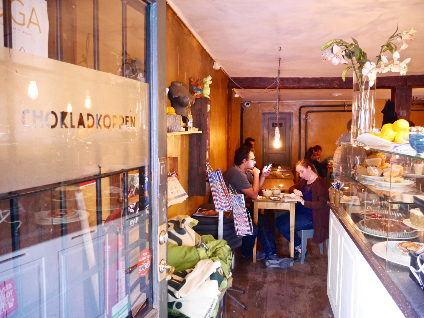 view inside Chokladkoppen cafe