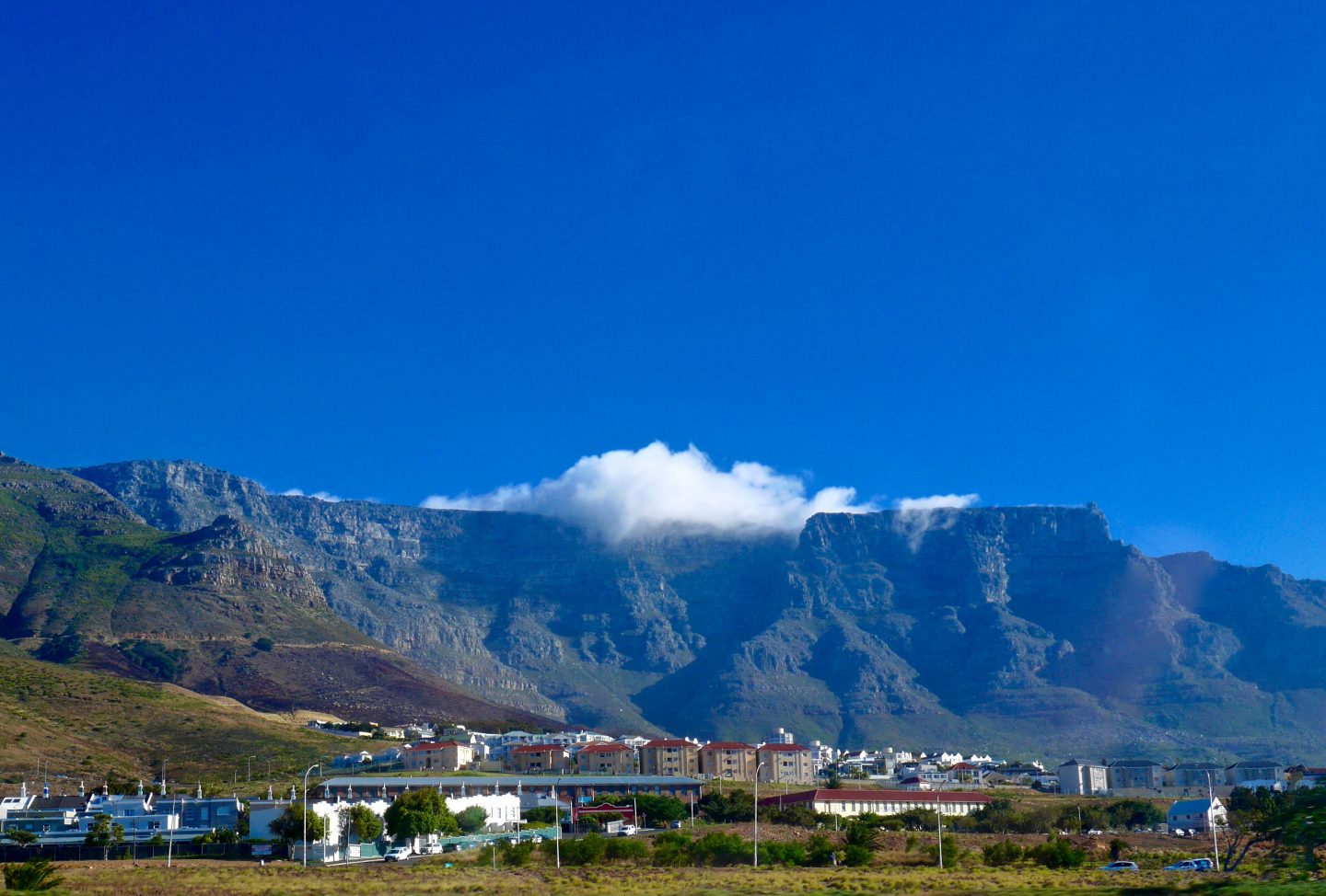 tablecloth on top of the mountains in Cape Town