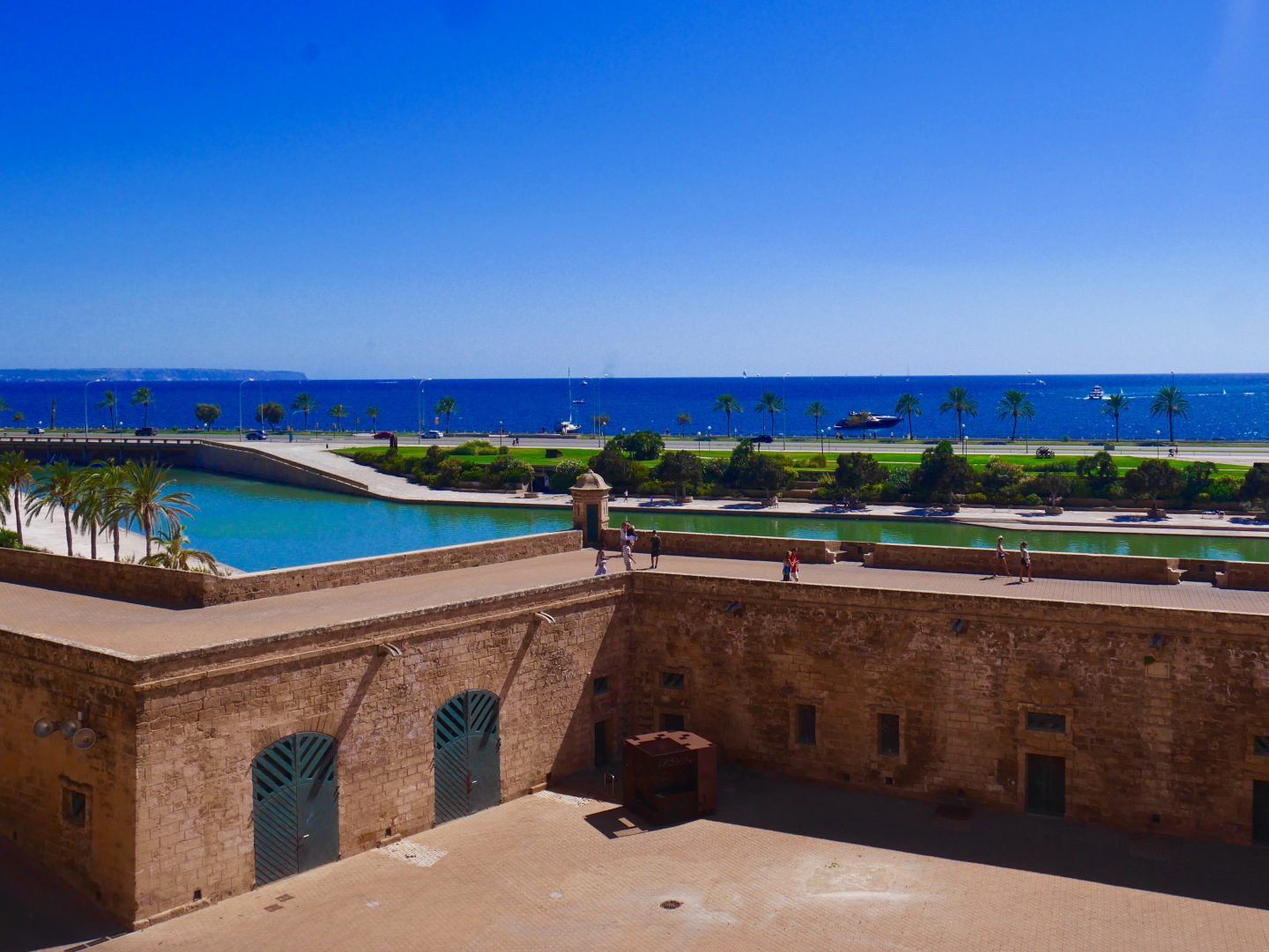 Looking towards the other side of what looks like a courtyard and fort
