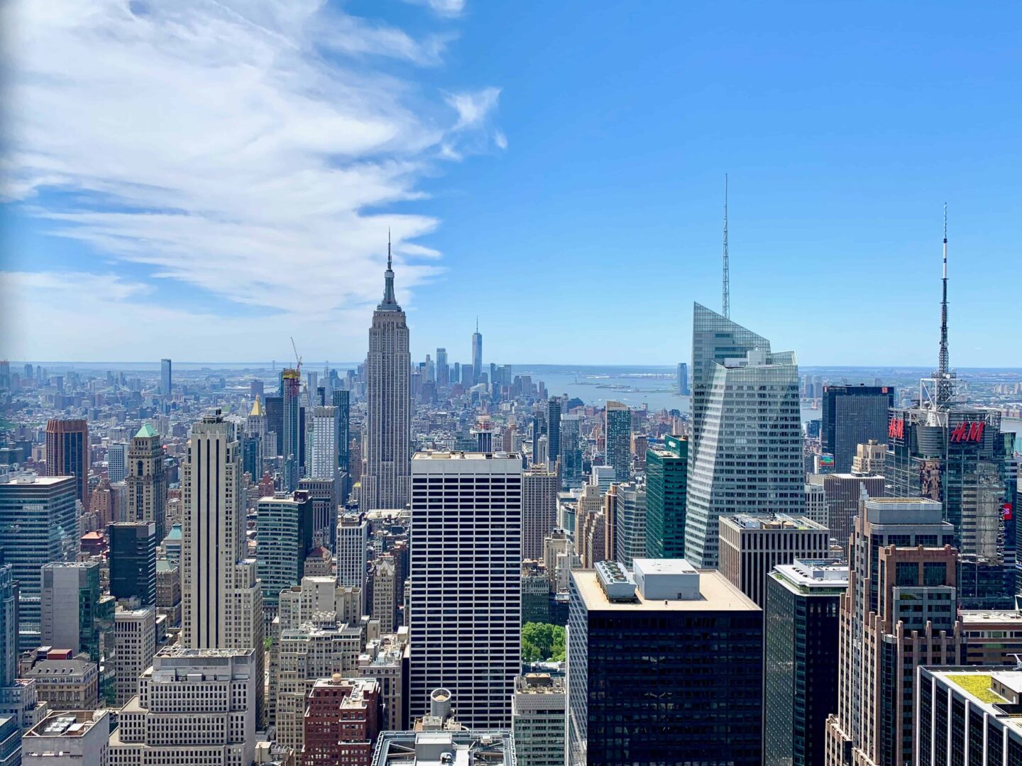 view from Top of The Rock looking south on Manhattan