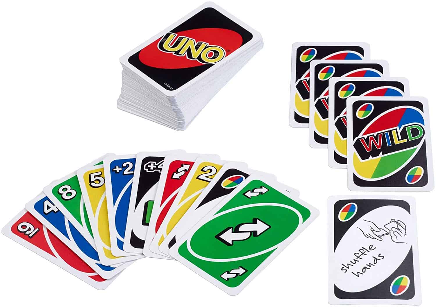 UNO All Wild Card Game for Family Night, No Matching Colors or Numbers  Because All Cards Are Wild