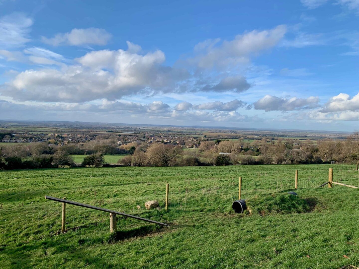 image from the top of the hill looking down towards the village