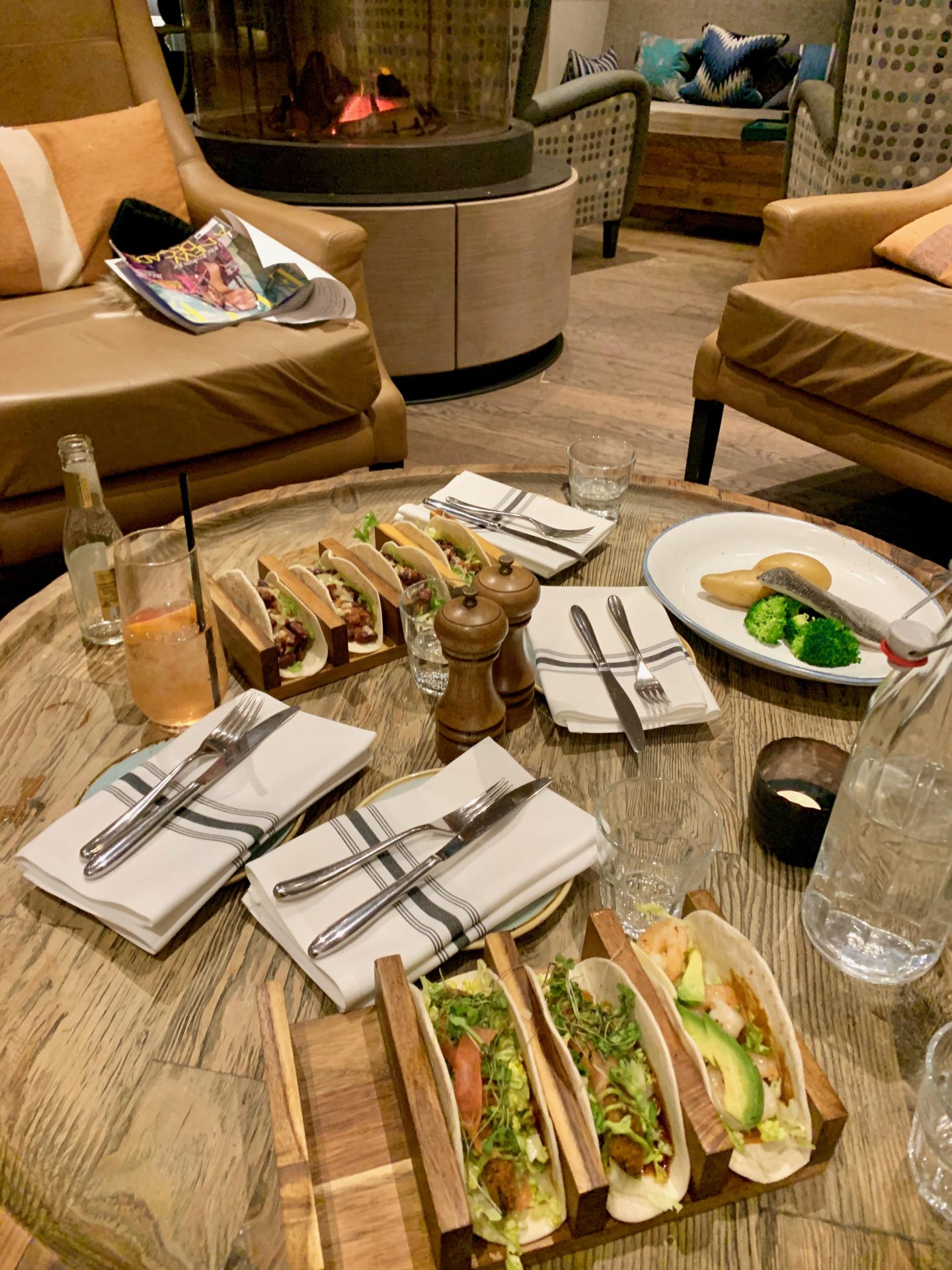 view of the food in the hook restaurant with tacos