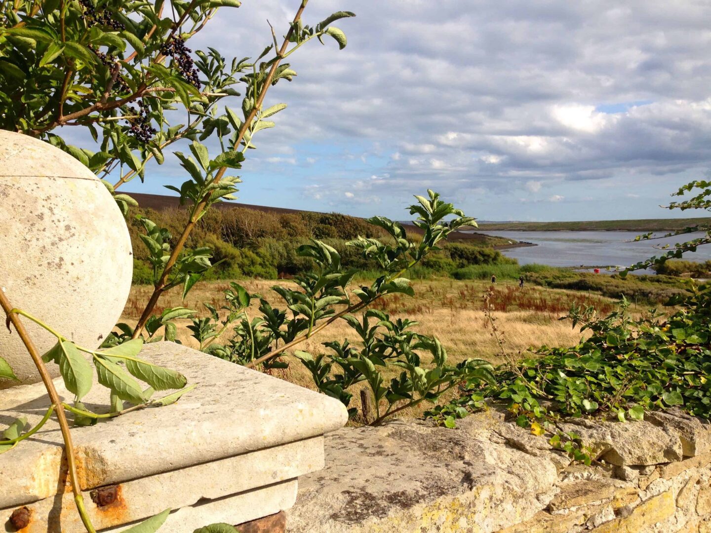 image from the wall surrounding Moonfleet Manor towards the river