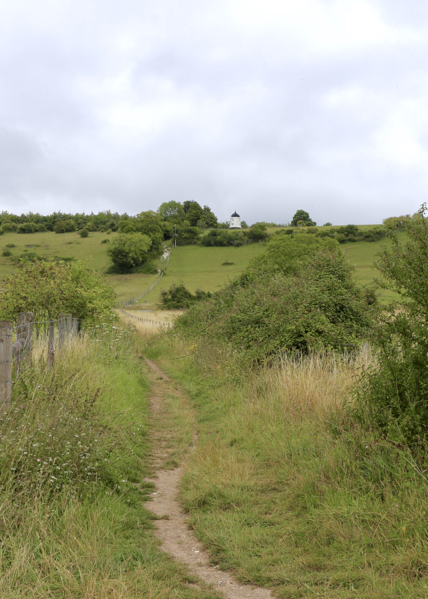 view looking towards a white Turnville windmill